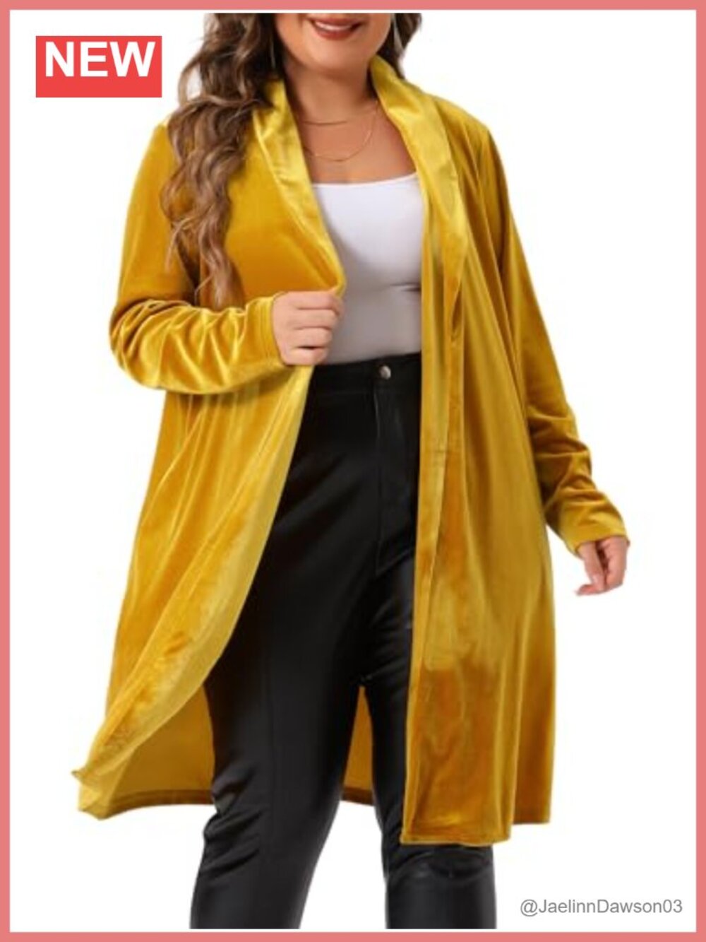 Plus Size Velvet Long Sleeve Open Front Maxi Cardigan Blazer with Pockets